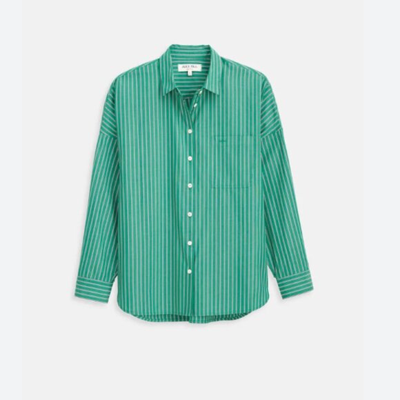 Jo Striped Shirt In Cotton Poplin - Picture 2 of 3